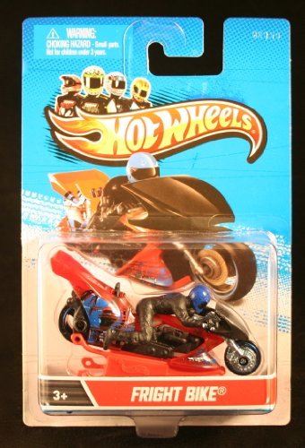 Fright Bike (Black / Red / Blue) Motorcycle and Rider Hot Wheels 1:64 Scale 2012 Die-Cast Vehicle