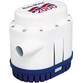 Rule RM2000A, Auto Bilge Pump 1500/2000 GPH, 12V/24V | Sensor-Eco-Friendly Field Effect - Reliable High-Capacity Pumping for Boats-Smart Safety Features - Ideal for Dry Bilge