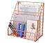 Superbpag Set of 2 Office Supplies Metal Stackable File Document Letter Tray Organizer, Rose Gold