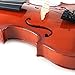 ADM 1/2 Half Size Handcrafted Solid Wood Student Acoustic Violin Starter Kits(Hard Case, Rosin, Shoulder Rest, Tuner, Violin Bow, Fingerboard Sticker), Red Brown