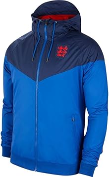 Amazon Co Jp Nike ナイキ イングランド代表 オーセンティック ウインドランナー ウーブン ジャケット ブルー ネイビー Ci9987 485 スポーツ アウトドア