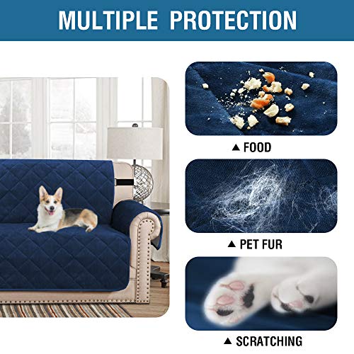 H.VERSAILTEX Sofa Cover Quilted Thick Velvet Plush Couch Cover for 2