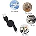 Micro USB Cable, Retractable Cable, MaxMall 2 Pack High Speed [2.5 FT] USB 2.0 A Male to Micro B Data Sync & Charger Cable for Android, Samsung S7 Edge, S6 Edge, HTC, LG, Sony, Nokia and More