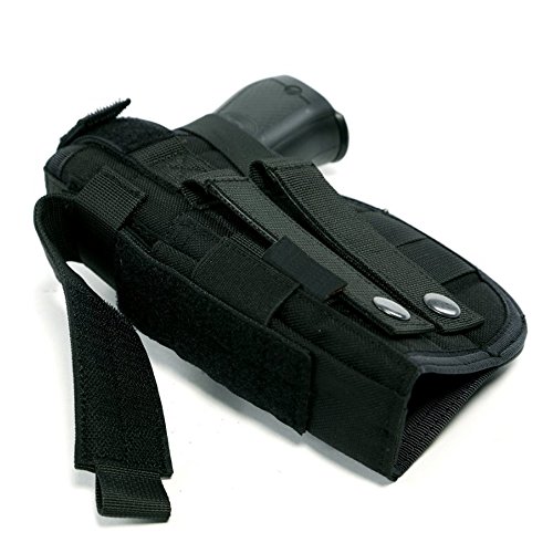 DYJ Adjustable Right Handed Tactical Molle Modular Belt Holster For Pistol(1000D) (Black) - Thumbnail 2