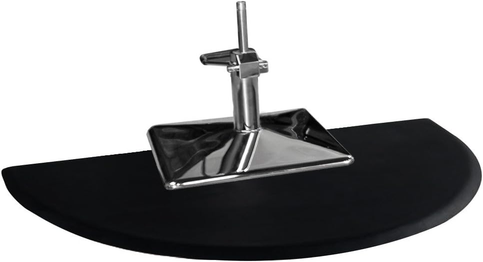 Barber Salon Chair Mat 3 x 5 Semi Circle 1/2" with Square Impression SM-20
