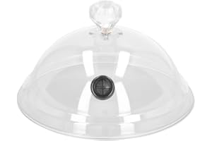 Smoking Cloche Dome Cover, Smoker Lid Cloche Glass Dome Smoke Infuser for Plates, Bowls, Cocktail Glasses, 16cm