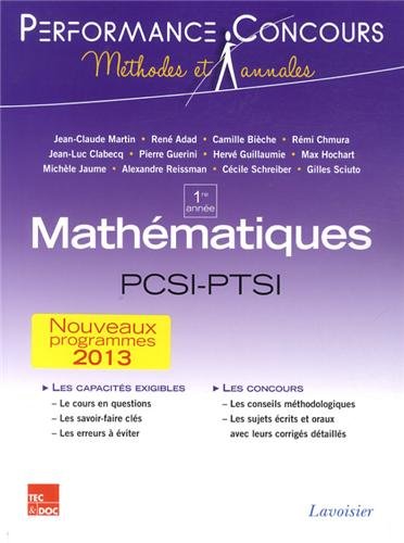 Mathématiques, 1re année PCSI-PTSI