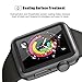 JEHOO Compatible [2-Pack] HD Anti-Bubble Anti-Scratch High Definition Tempered Glass Screen Protector Film Replacement for Apple Watch 42mm Series 3/2/1(Black)
