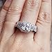 Newshe Women Wedding Engagement Ring Set 925 Sterling Silver Vintage Princess White AAA Cz Size 5-10