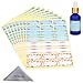 Wisdompro Floral Label Stickers, 192 Pcs Self Adhesive Gift Tag Stickers Blank Write on Label for Essential Oil Bottles, Jars and Food Containers - 2.5 x 1.2 inch