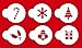 Designer Stencils Holiday Cupcake and Cookie Stencil Tops, Beige/semi-transparent, Fits 2