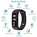 DIWUER Fitness Tracker Heart Rate Monitor Color Screen Activity Tracker Watch IP68 Waterproof Smart Wristband Pedometer Blood Pressure Sleep Monitor for iPhohe Android Phone (Black)