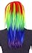 Simplicity Rainbow Wig with Long Wig Tail Set for Cosplay Costume, Rainbow