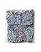 AELSON Women's Boho V Neck Print Romper Playsuit With Long Flare Sleeves,Blue,Large