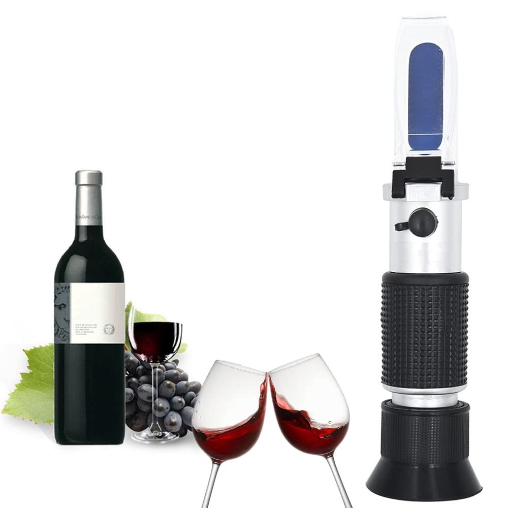 Raguso Professional 3 in One Handheld Refractometers Portable Grape Wine Refractometer Alcohol Test Refractometer