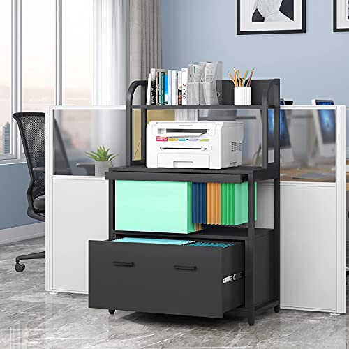 Tribesigns Lateral File with Drawer and Open Shelves, Large