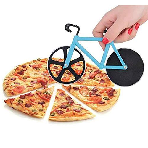 Pizza Cutter, Fiets Pizza Wiel, Non-stick Dual Stainless Steel Snijwielen Met Display Stand Voor Housewarming Keuken… - Afbeelding 6