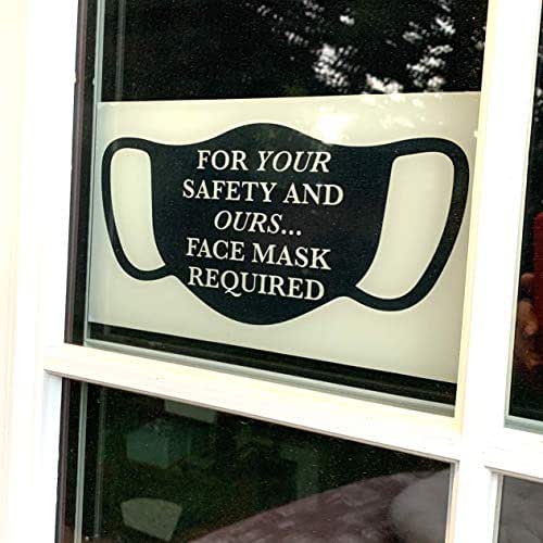 Amazon.com: DELUX 2 SIDED MASK REQUIRED SIGN, WHITE WITH BLACK AND