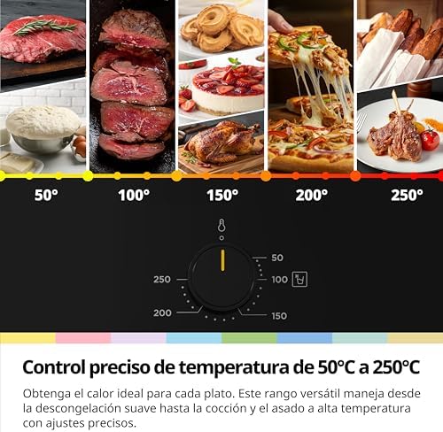' Horno Pizza Eléctrico Empotrable Multifunción, Convección, 1 Bandeja y 1 Rejilla, Limpieza Aquactiva, 70L, 7 Funciones, Ventilador de, Cavidad Esmaltada, Puerta Fría, CBO70M80D2-BK [Clase A]