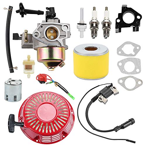 Wellsking 16100-ZE3-V01 Carburetor with 17210-ZE3-505 Air Filter for Honda GX390 GX 390 GX340 GX340U1 GX340R1 GX340K1 11HP Engine WT40XK1 WT40XK2 WT40XK3 Water Pump