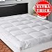 SOPAT Extra Thick Mattress Topper (Queen),Cooling Mattress Pad Cover,Pillow Top Construction (8-21Inch Deep Pocket),Double Border,Down Alternative Fill,Breathable primary