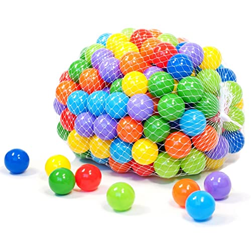 Ball Pit Balls for Baby, Plastic Play Balls Crush Proof BPA Free Phthalate Free – Bright Vibrant Colors for Baby Kid and Toddlers, for Ball Pit, Play Tent, Kiddie Pool, Bounce House and Playpen