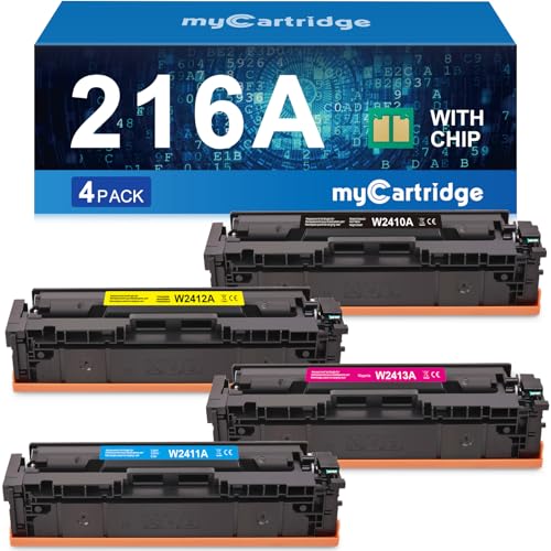 MYCARTRIDGE 216A Toner (WITH CHIP) Compatible for HP 216A Replacement for HP Color Laserjet Pro M183fw for Color Laserjet MFP M182n M182nw M155a M155nw M155 - 4 Pack