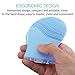 Facial Cleansing Brush Silicone Face Brush Face Massager Exfoliate Smooth Skin Silicone Facial Scrubber Deep Cleansing Dirt and Exfoliating by Dr.HeiZ(Blue)