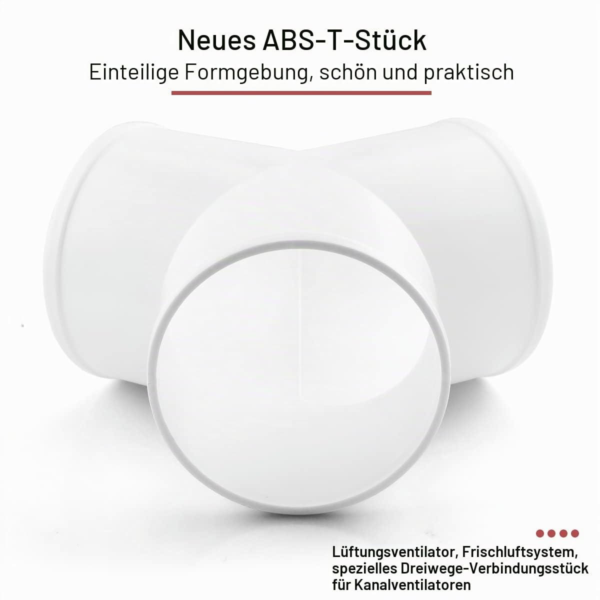 Abluftschlauch Adapter Lüftungsrohr Verbinder abluftschlauch verbinder Drei-Wege Rohrverbinder Lüftungsrohr 3 Wege Schlauchadapter Splitter für Schlauch(10 cm) 2