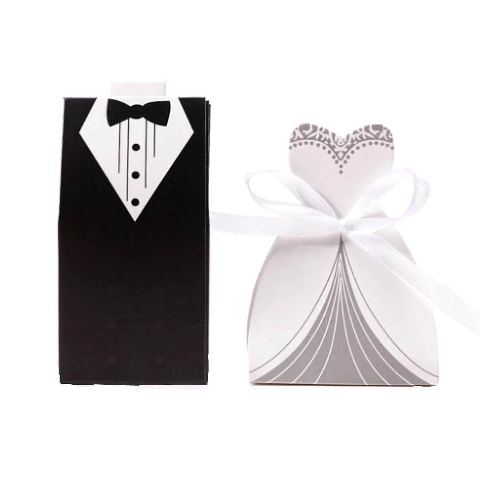 JZK® Card + Candy Sweets Box Chocolate Boxes Small Jewellery Gift Box Guest Gift Sweet Treat, Ideal Table Decoration Party Favour for Weddings Birthdays Party Decorations Christenings etc., Bonbon Schachtel 1