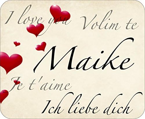 Mouse Mat Printed with I LOVE YOU, I Love You, Je T 'Aime 'volim Te Maike