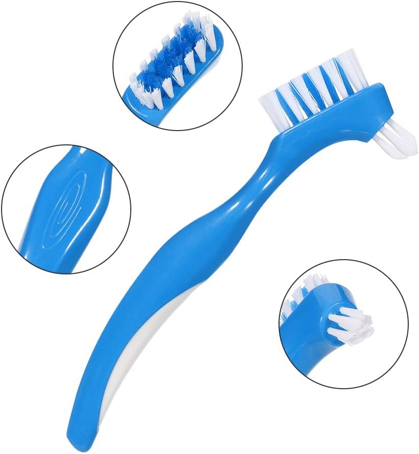 Baring 12 Pack Denture Brush Hard Denture Cleaning Brush False Teeth Brush Toothbrush: Health & Personal Care