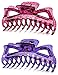 Prettyou Thick Hair Super Large Clips Crystal Plastic Claw Clamps Hairgrips Clips Accessories for Women, 2 pack. (F)