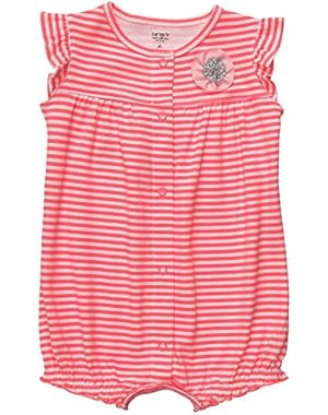 Pink Stripe Romper Sunsuit 3 Months