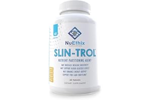 NuEthix Formulations SLIN-Trol, Glucose Disposal Agent Pills for Men & Women, Nutrient Partitioning Supplement with Chromium Polynicotinate, & Glycine, Effective Carb Absorption, Non-GMO, 60 Servings