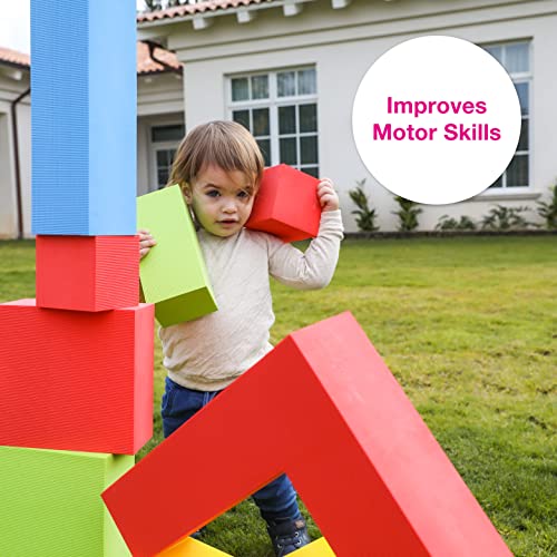 Edushape Big Soft Baby Blocks, 32 Pieces Vibrant MultiColored