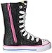 Skechers Kids Girls' Shuffles-Flutter Fun Sneaker,BLACK/MULTI,11 M US Little Kid
