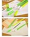 Yansanido Fluent Writting Pen, 12 Pcs 0.38 mm Black Ink Grass Shape Rolling Ball Cute Gel Ink Pen for Student and School Office Supplies (Grass)