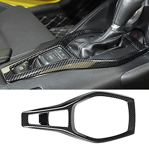 Big Gear Shift Cup Holder Cover Trim Decor For Chevy Camaro 2016 Carbon Fiber E - Foto 2