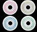 you-beat-you-land Light Up Led Inline Skates Pu Wheels Outdoor and Indoor Rubber Wheels Pack of 4 Pink-76mm