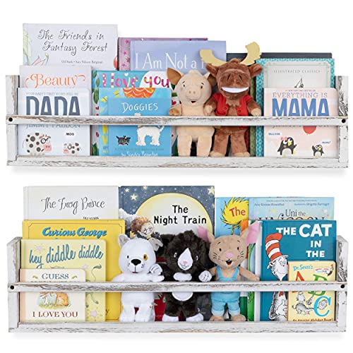 brightmaison Polynez 30" Floating Shelves for Wall Decor, Kids