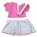 HappyBB Baby Doll Clothes Skirt Fits 16-18 inches American Girl Doll - Sun Flower Pattern Red Dress