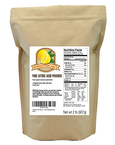 UPC 784672647410, Anthony&#39;s Citric Acid Powder 2lb, Natural Food Preservative, Made in USA and Belgium