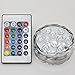 Perfect Holiday LED Color Change Submersible Wedding Party Light Base Vase Remote Control 10 Tricolor Bright Led's