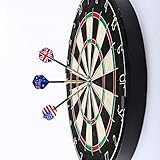 OUTAD 12 PCS Tip Darts with National Flag Flights & 4 Styles - High-grade Aluminum Shafts and Brass Barrels Darts Set