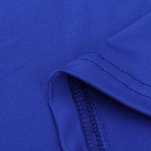 Quartly Women Fashion Strappy Cold Shoulder Tees Shirt Stripe Baggy Tops Loose Summer T-Shirt Pullover Casual Blouse (S, Blue)