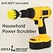 Household Power Scrubber Cordless Drill Battery Operated Bathroom and Tile Scrub Brush