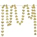 Koker Pastel Sparkling Paper Heart-shaped String, Paper Garland Hanging Bunting Banner Decoration for Weddings or Parties Backdrop, Glitter Gold, 13 Feet/4 m by Koker
