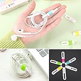 Warmtree Colorful Headphones Cable Earphone Cable Saver Protector,10 Pieces