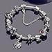ATE Charm Bracelet “Queen” Crystal Murano Glass Beads Safety Chain Women JW-B110